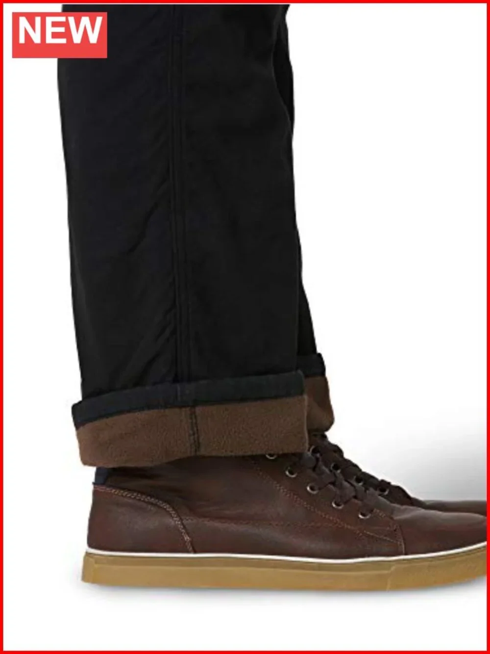 Fleece Lined Cargo Pants Relaxed Fit with 6 Pockets